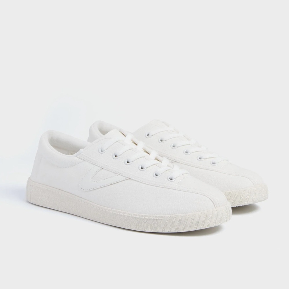 Tretorn White Nylite Canvas Sneakers